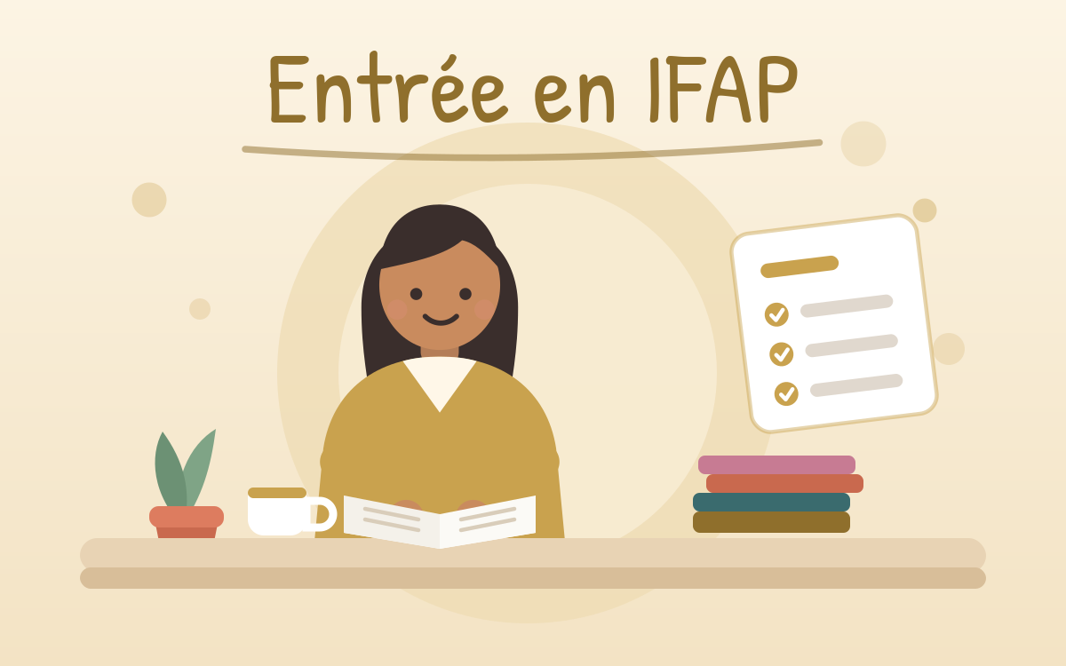 Illustration : candidate qui prépare son dossier d'admission en IFAP