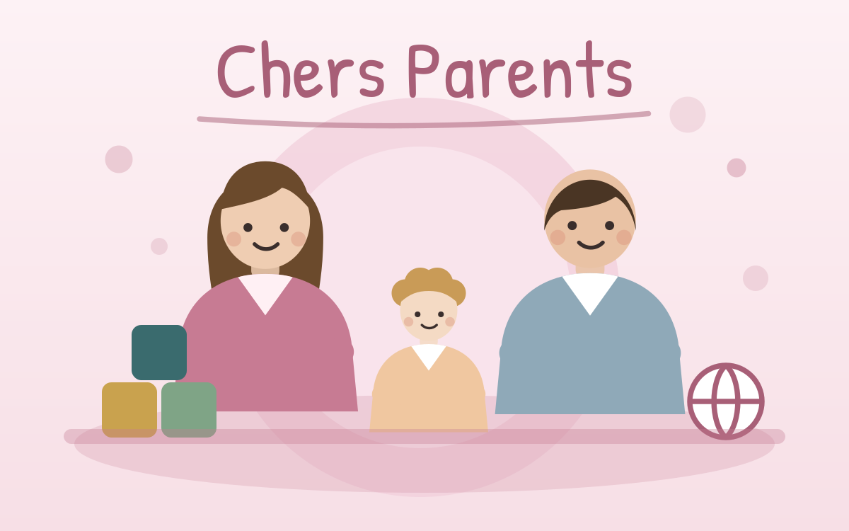 Illustration : des parents qui jouent avec leur enfant