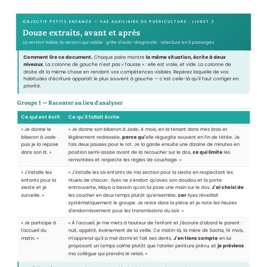Aperçu : Douze extraits du livret 2, réécrits