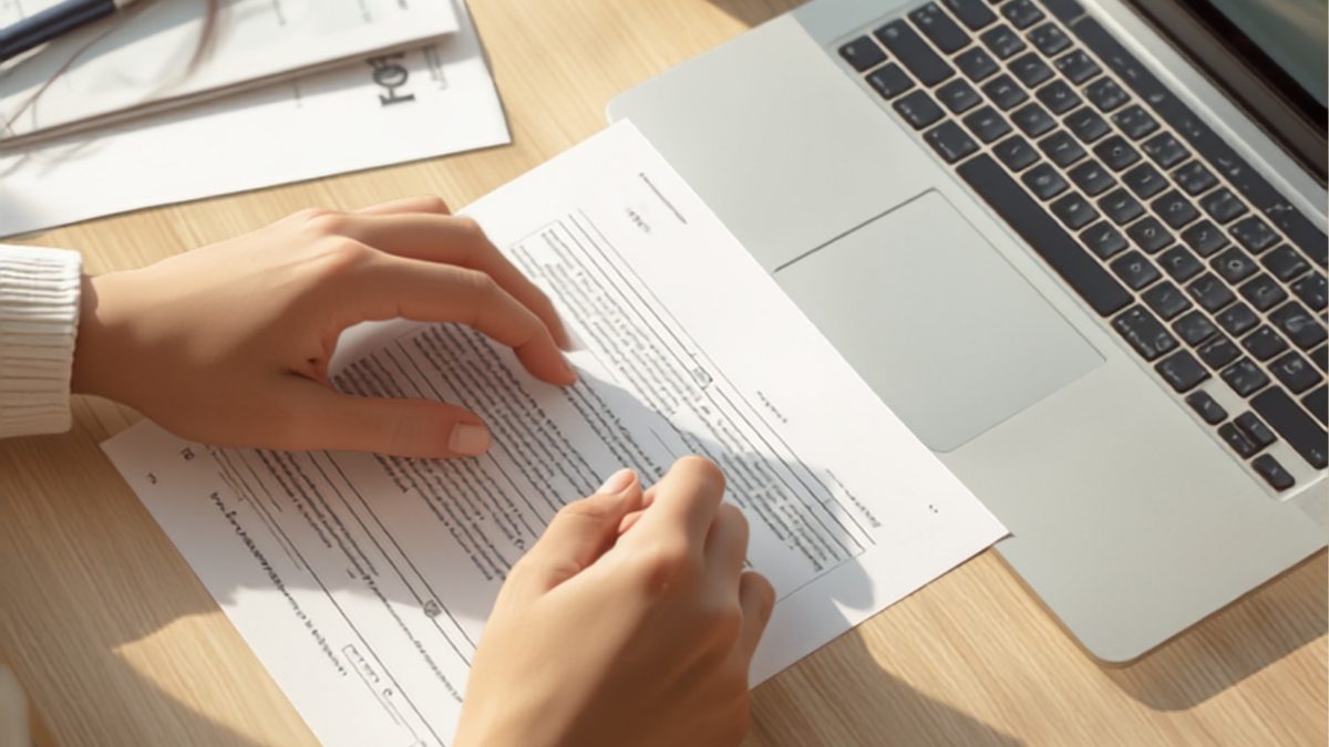 Candidate remplissant son dossier d'inscription au CAP AEPE