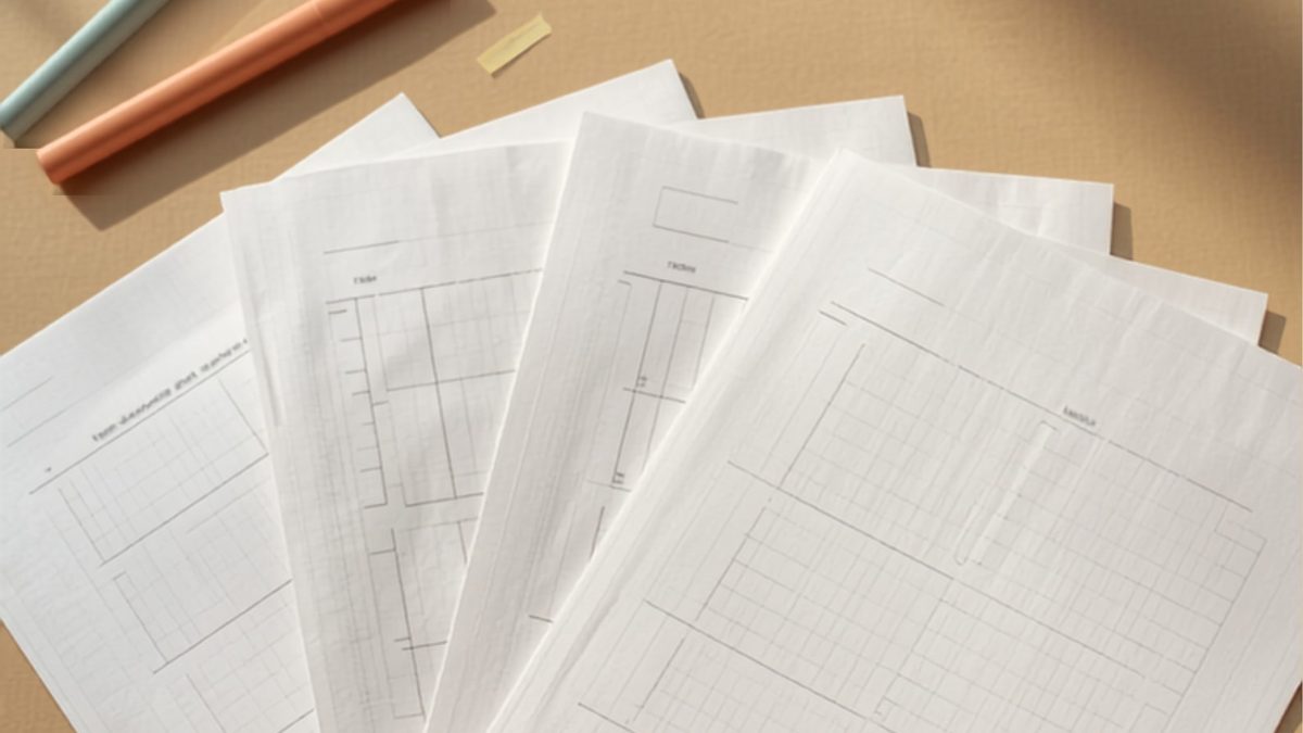 Fiches de révision imprimées en PDF étalées sur un bureau avec des surligneurs pour préparer le DEAP