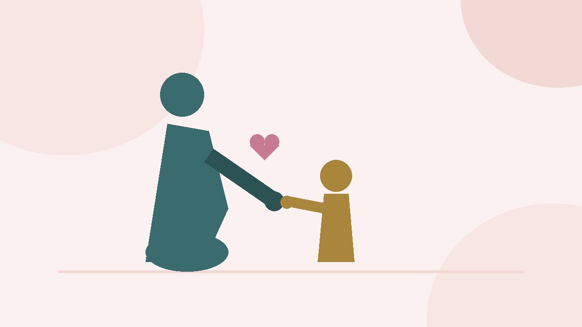 Adulte agenouillé à hauteur d'un jeune enfant, symbole de la posture professionnelle