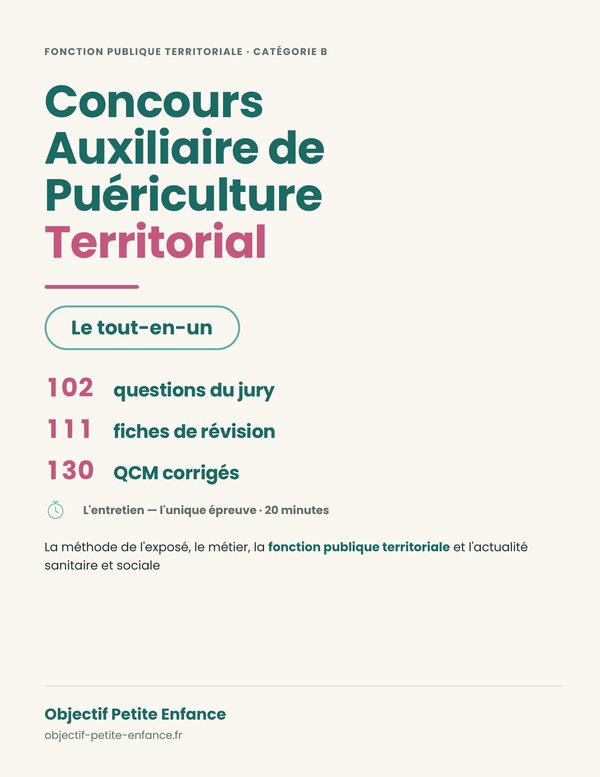 Concours auxiliaire de puériculture territorial, le tout-en-un