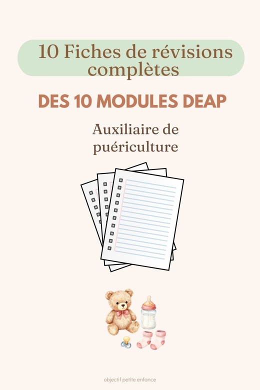 Fiches de révision DEAP — les 10 modules