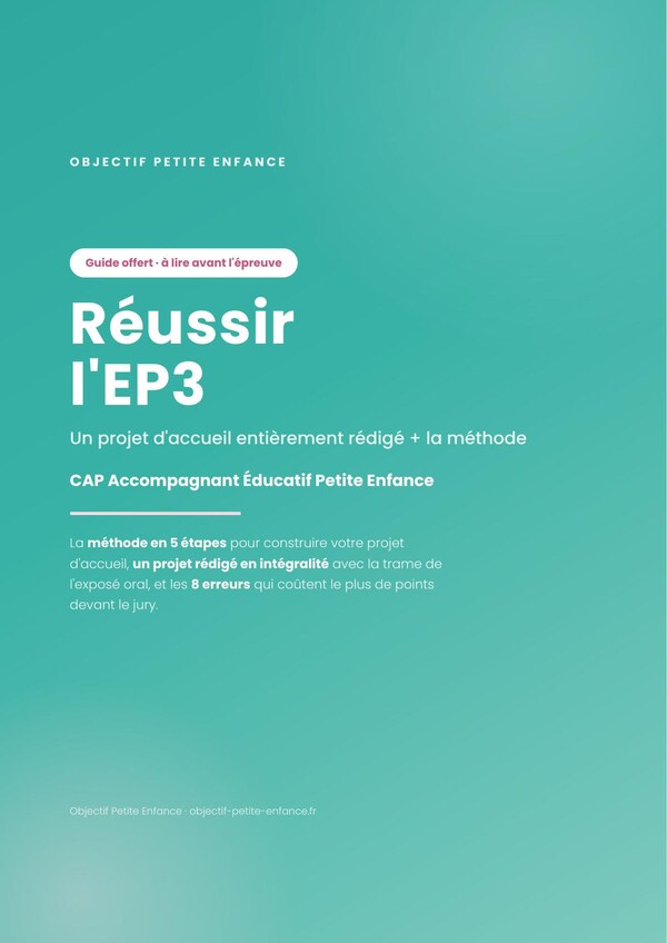 Guide gratuit EP3 du CAP AEPE