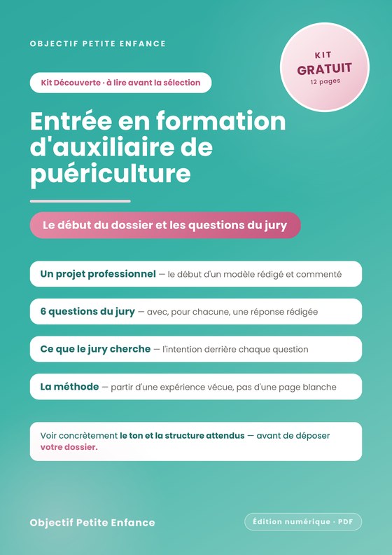 Kit Découverte Entrée en formation d'auxiliaire de puériculture