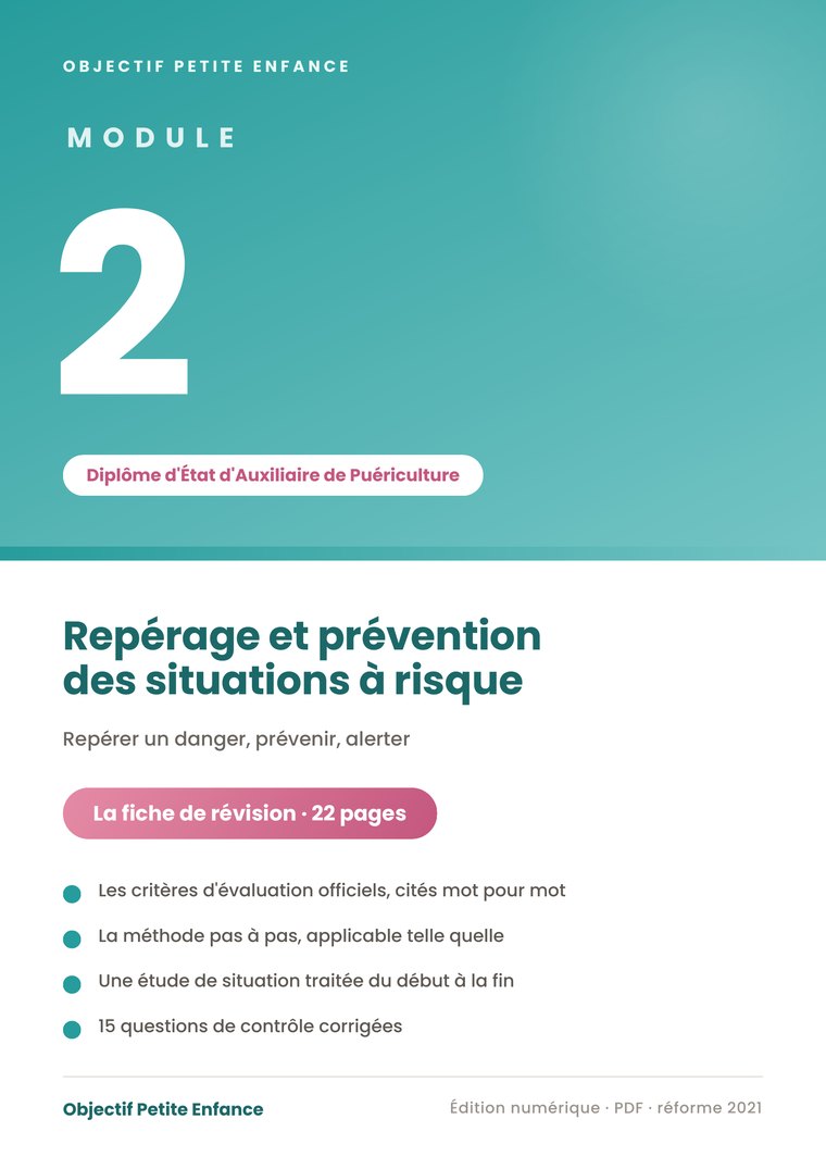 Fiche de révision du module 2 du diplôme d'auxiliaire de puériculture