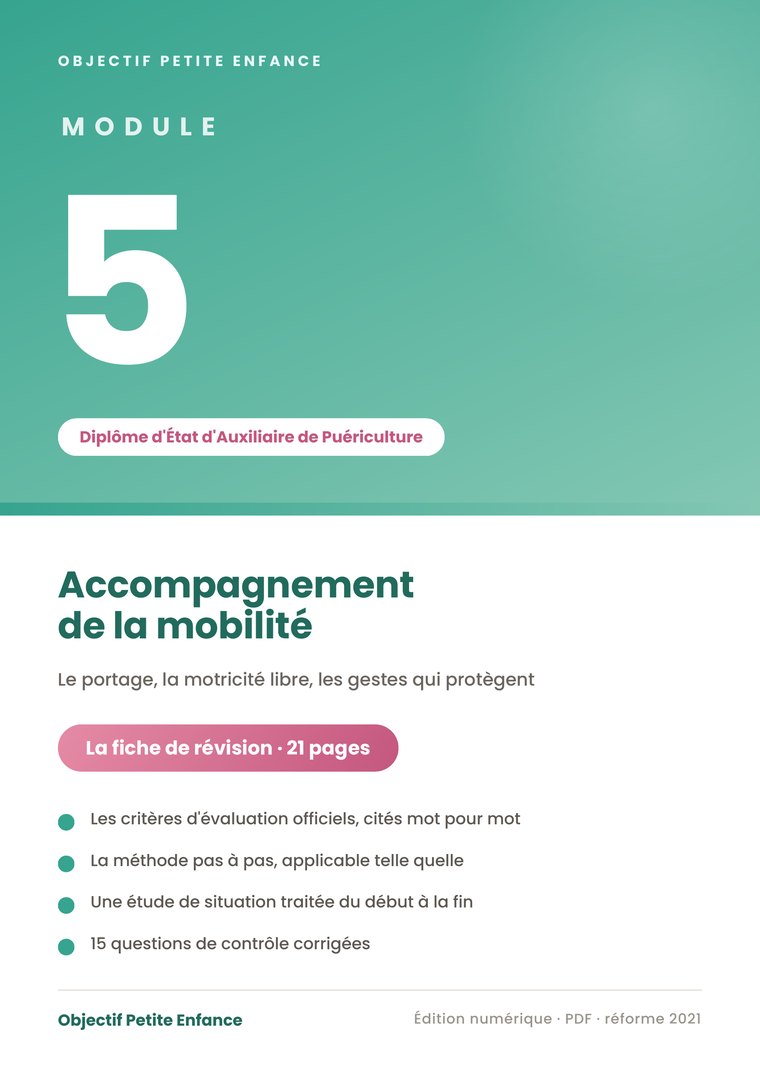 Fiche de révision du module 5 du diplôme d'auxiliaire de puériculture