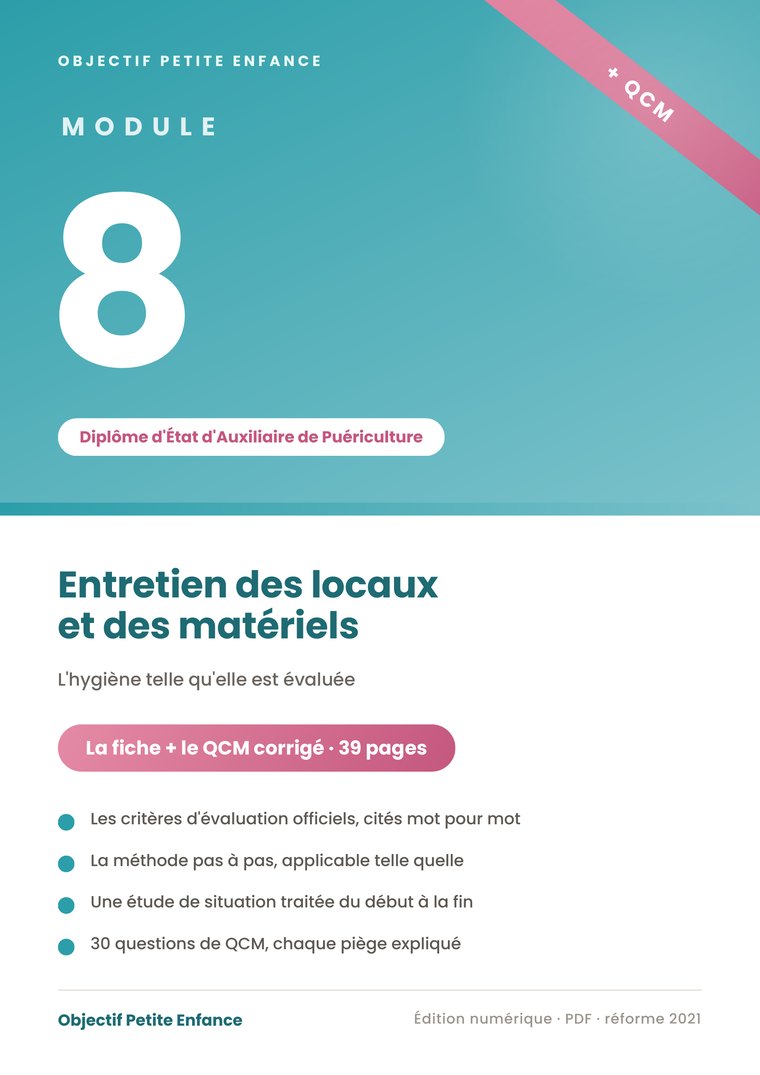 Fiche de révision du module 8 du DEAP et son questionnaire corrigé