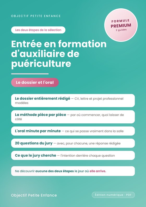 Pack Premium Entrée en formation d'auxiliaire de puériculture